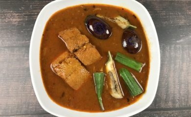 Malaysian Fish Curry with Okra and Eggplant