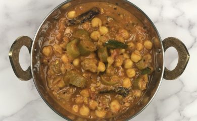 Ivy Gourd White Chana Curry