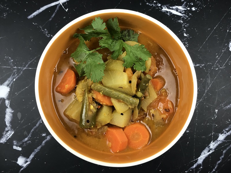 Chayote Squash Carrot Green Beans Sambar